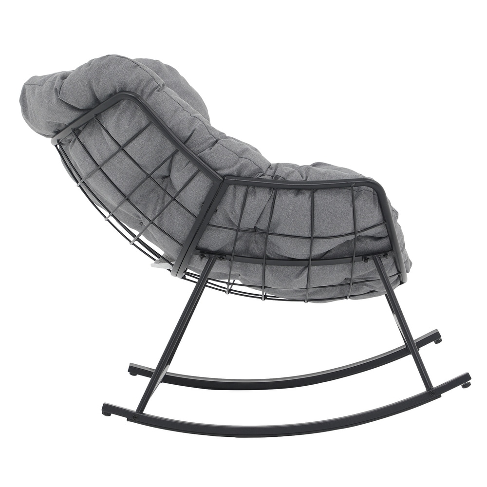 Patio Rocking Chair with Cushion