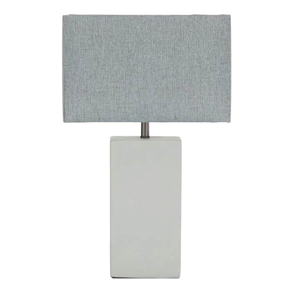 White Cement Traditional Table Lamp 23 x 15 x 9