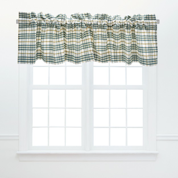 C amp f Home Simmons Plaid White Valance Collection