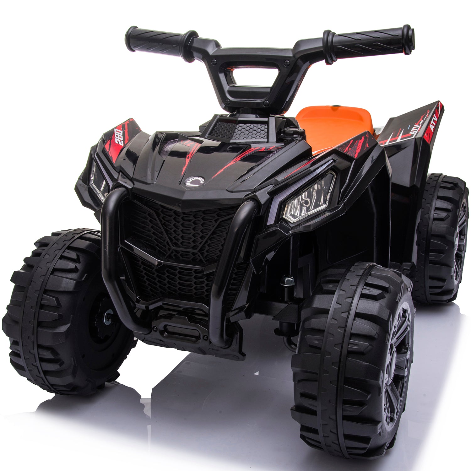 uhomepro 6V Kids Electric ATV 4 Wheels Ride On Cars Toy for Boys Girls, Black