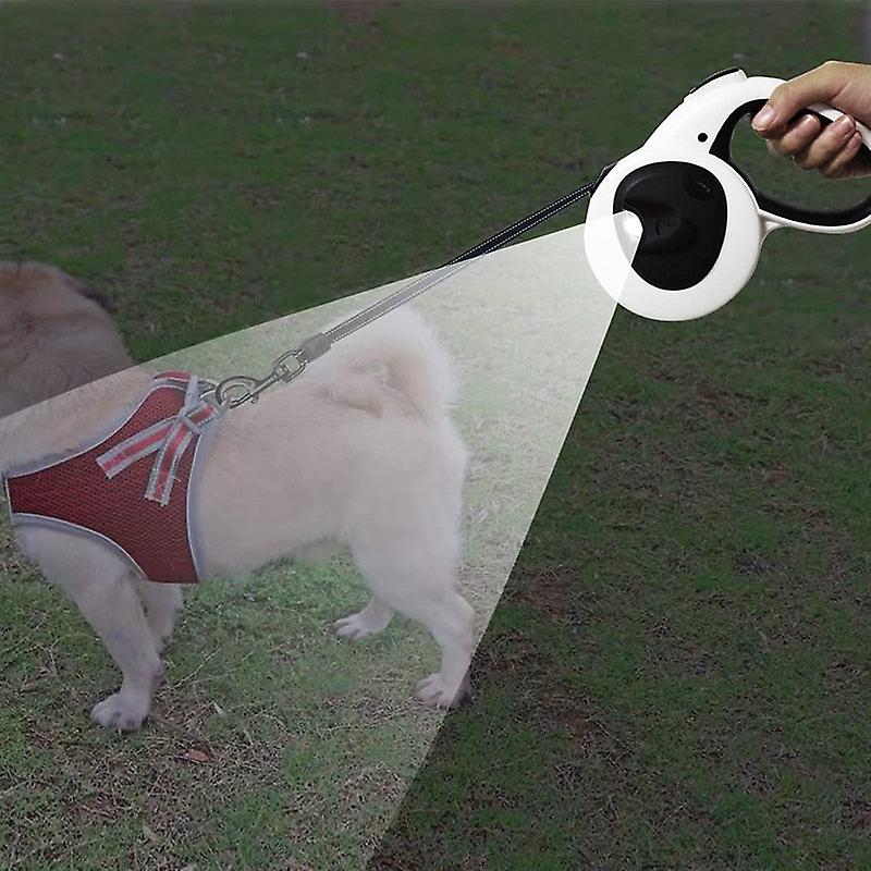 Flashlight poop bag dispenser dog leash