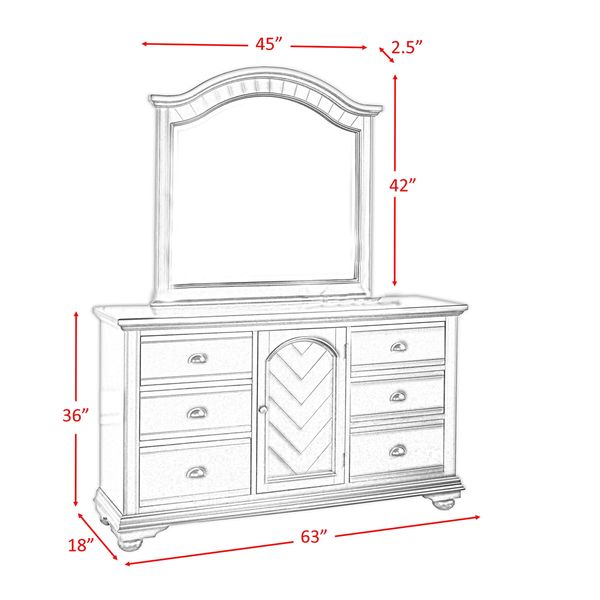 Picket House Furnishings Addison White Queen Panel 6PC Bedroom Set - - 12819541