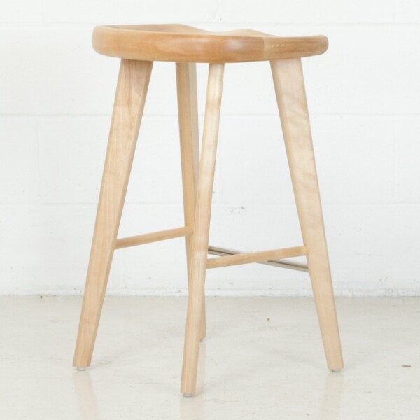 Kraft Mid-Century Modern Solid Wood Counter Stool