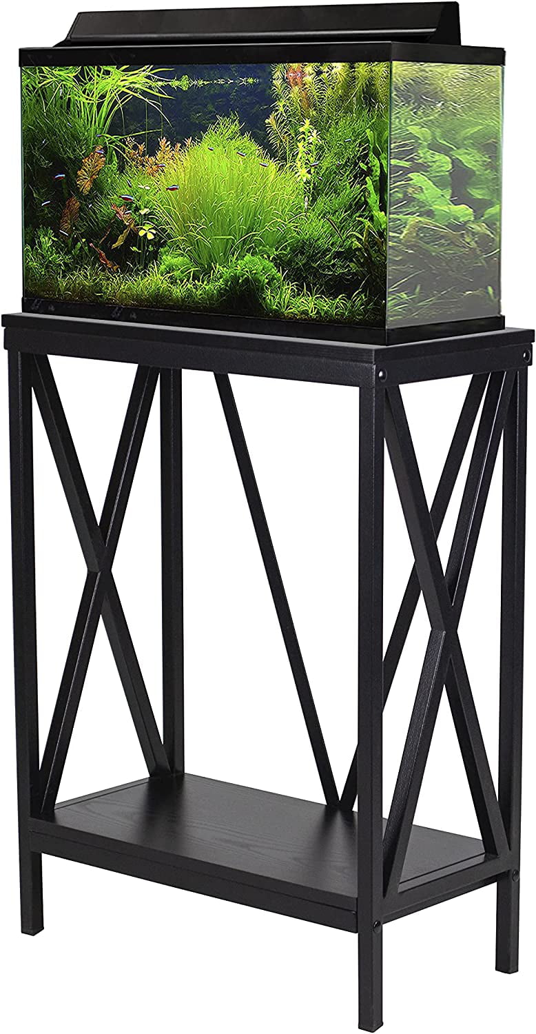 Aquatic Fundamentals Wood + Metal 10 Gallon Aquarium Stand