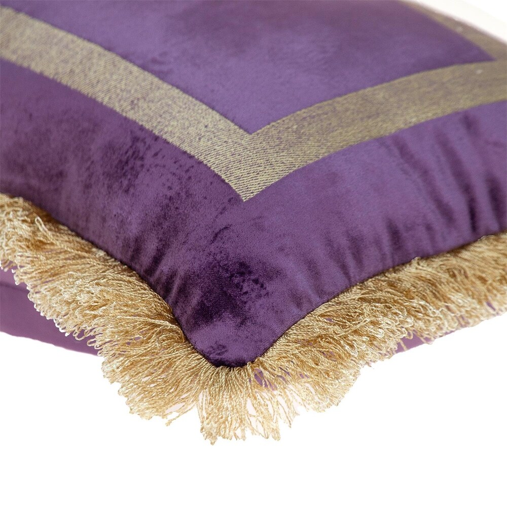 Parkland Collection Catia Transitional Purple Throw Pillow