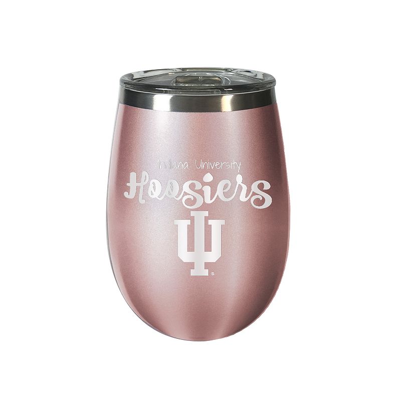 Indiana Hoosiers Rose Gold Finish Wine Tumbler