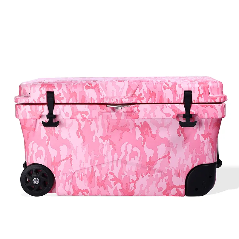 Custom camouflage hard cooler outdoor large capacity coolers box refrigeration Hiking Fishing Camping hard cooler