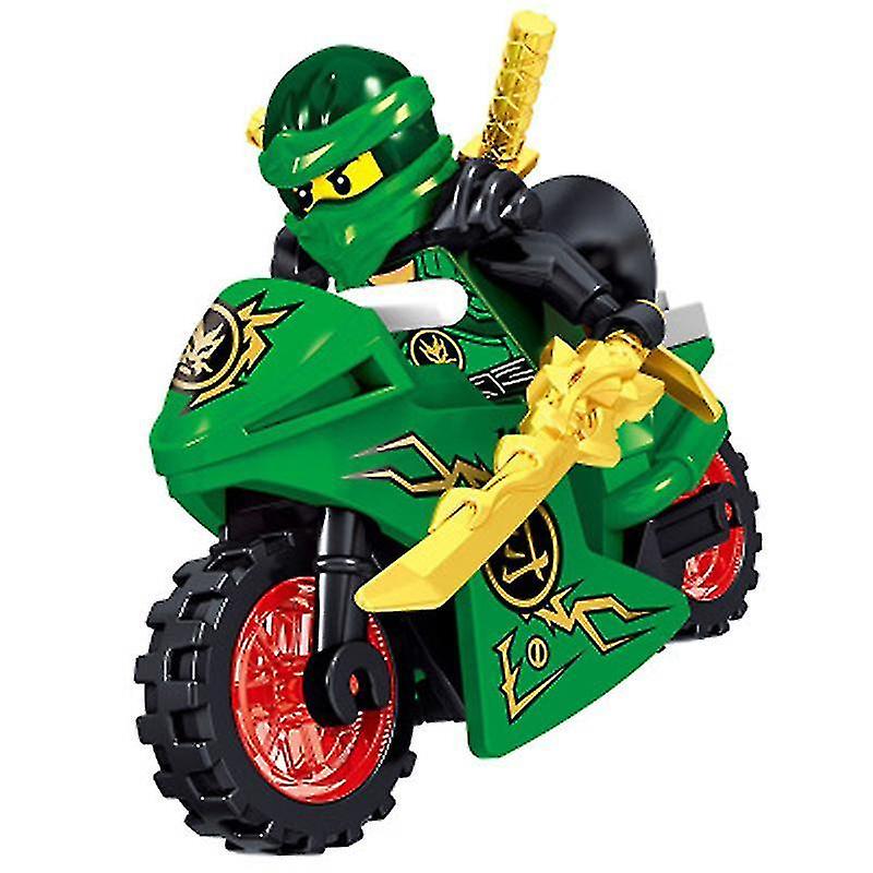 8stk Ninjago Motorcycle Set Minifigures Ninja Mini Figures Blocks Toys Fits