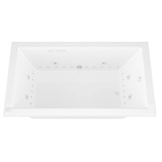 Universal Tubs Sapphire 5.5 ft. Rectangular Drop-in Whirlpool and Air Bath Tub in White HD3666VNDR