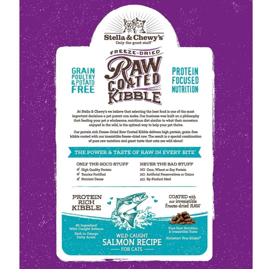 Stella and Chewy's Raw Coated Kibble Wild-Caught Salmon Recipe Cat Food