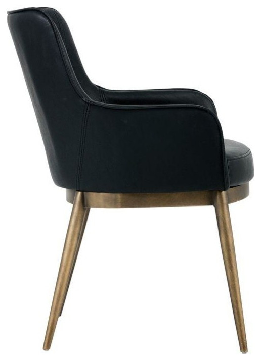 Amadi Dining Chair Vintage Black (Set of 2)   Midcentury   Dining Chairs   by Virgil Stanis Design  Houzz