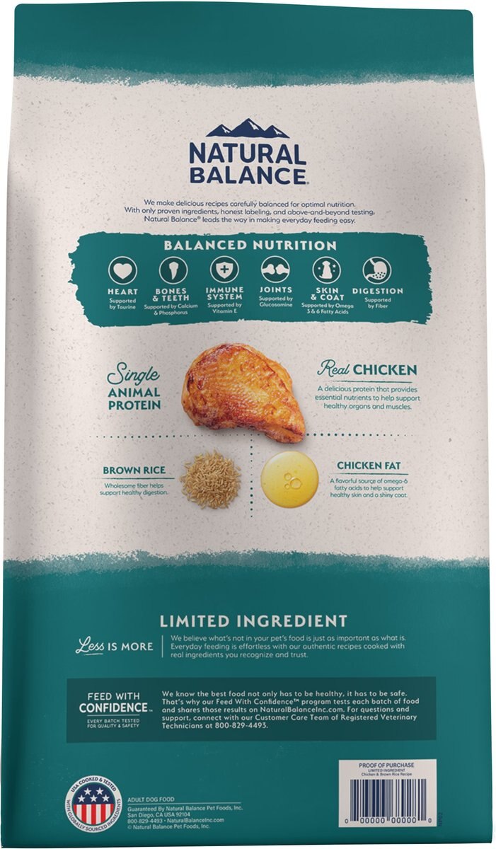 Natural Balance Limited Ingredient Chicken and Brown Rice Recipe Dry Dog Food