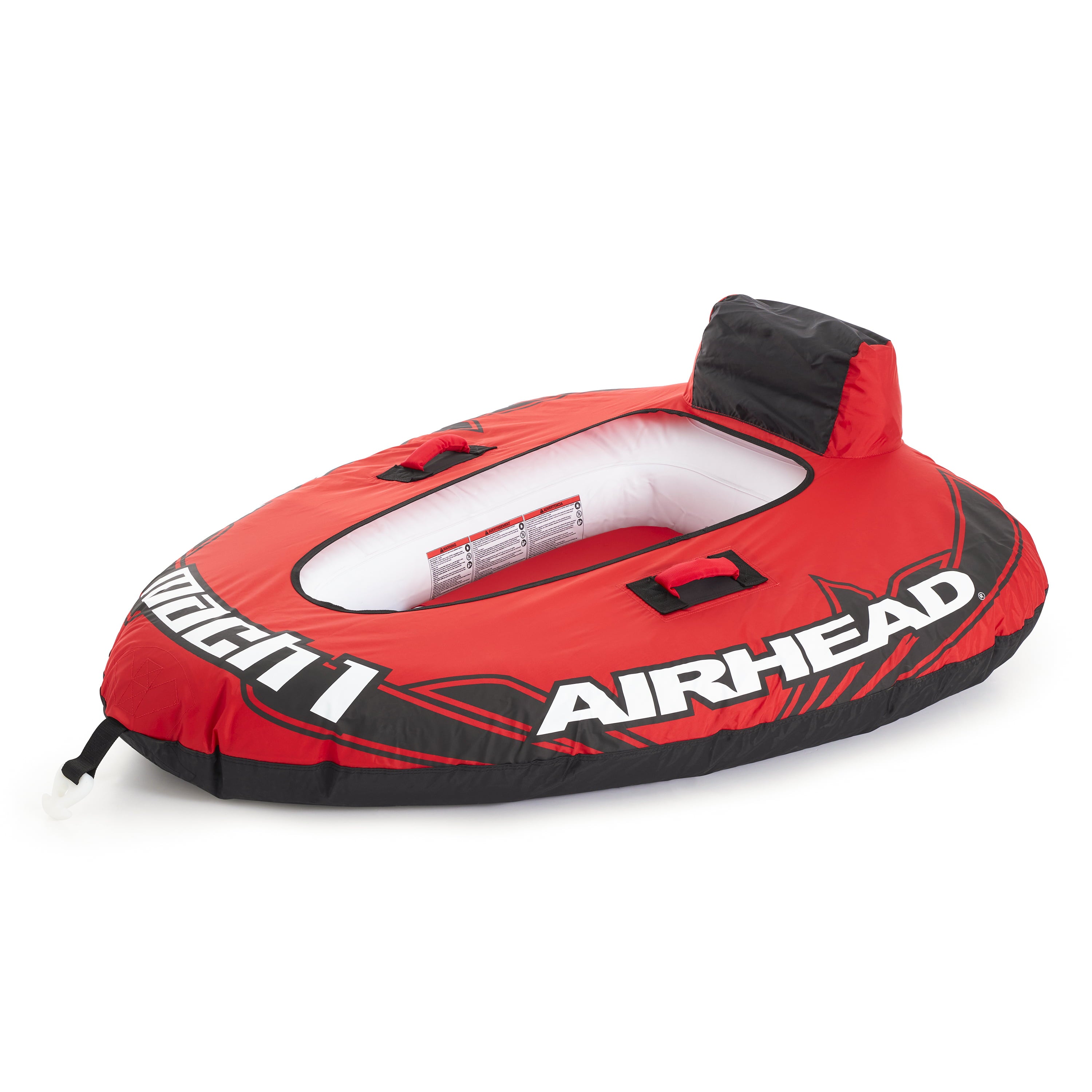 Airhead Mach 1 Inflatable Single Rider Towable Lake Ocean Water Tube Float， Red