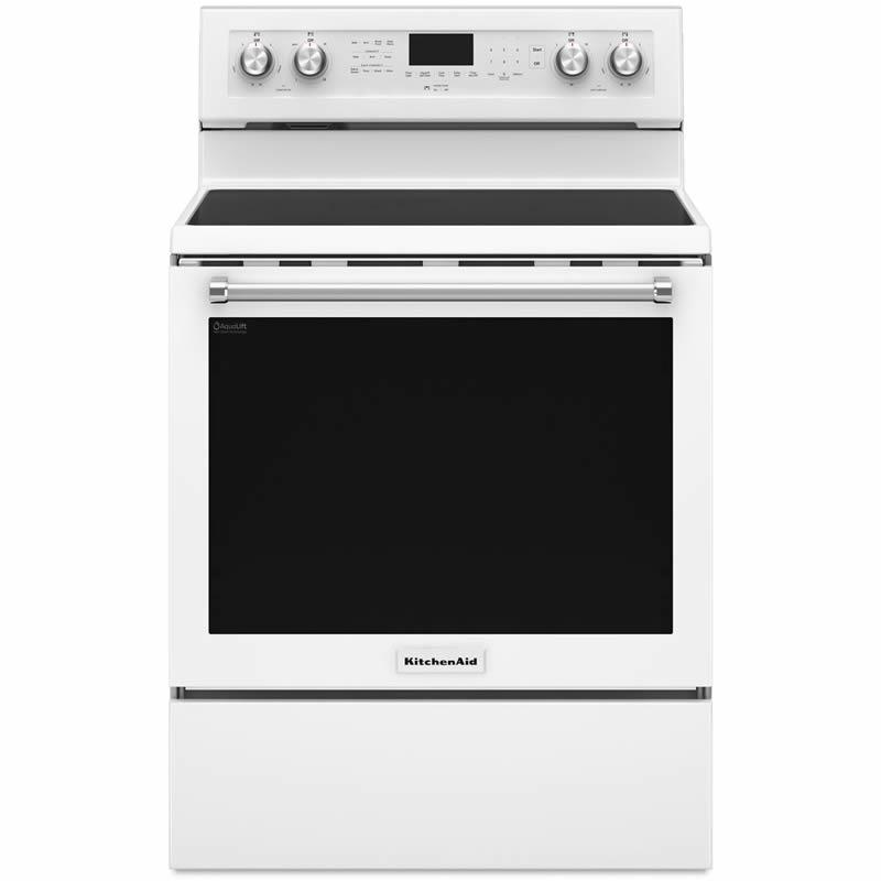 KitchenAid 30-inch Freestanding Electric Range YKFEG500EWH