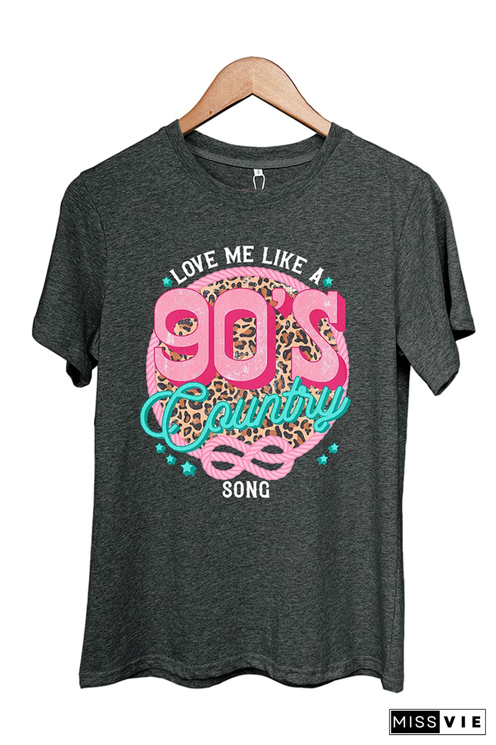 Love Me Like A 90's Country Song Short Sleeve Graphic Tee Wholesale