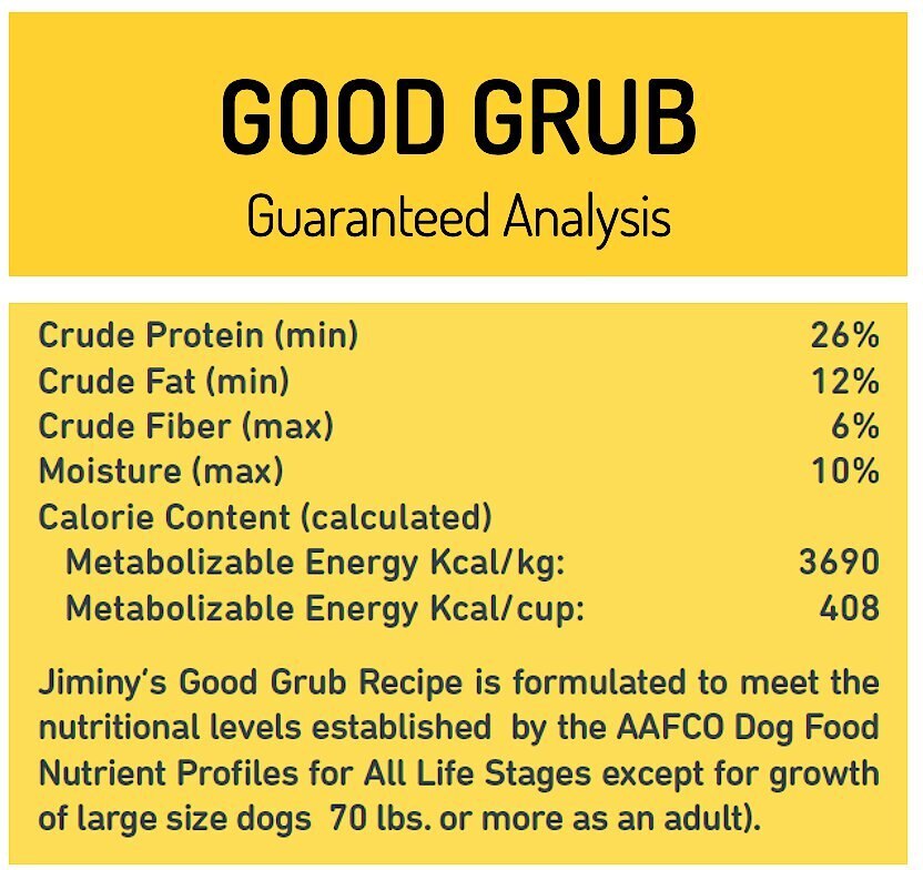 Jiminy's Good Grub Dry Dog Food