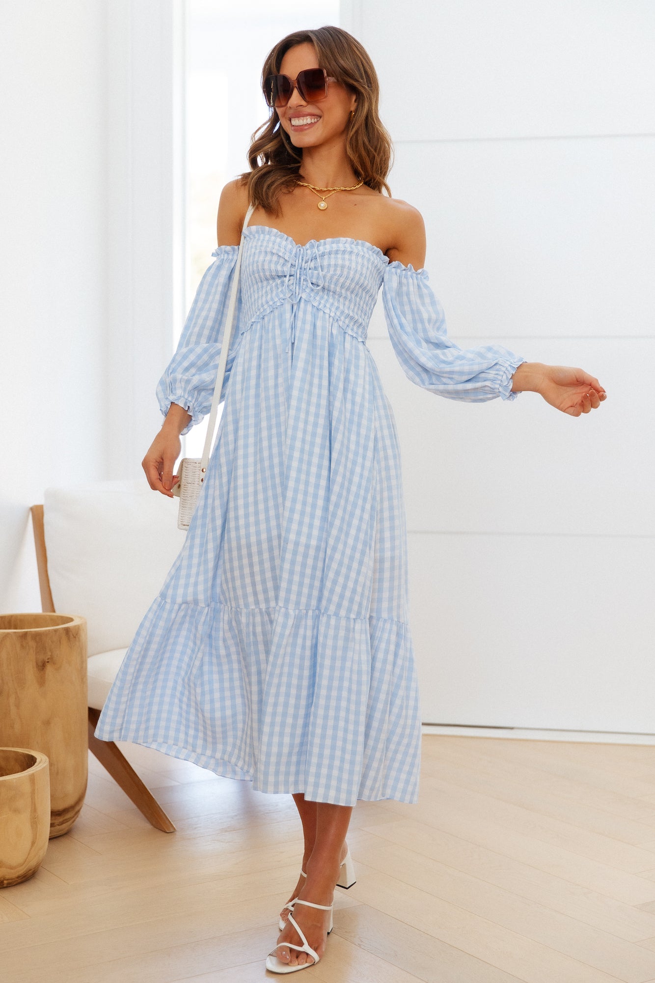 Kiss Me At Sunset Midi Dress Blue