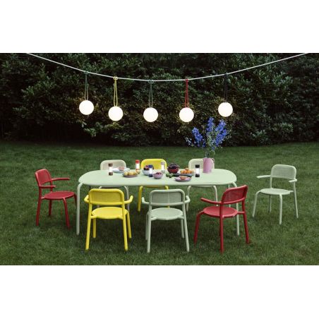 Table de jardin Toni FATBOY， table extérieur en métal 8 personnes - GRIIN