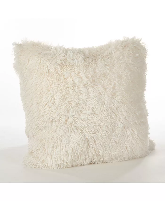 Saro Lifestyle Juneau Classic Faux Fur Throw Pillow， 18