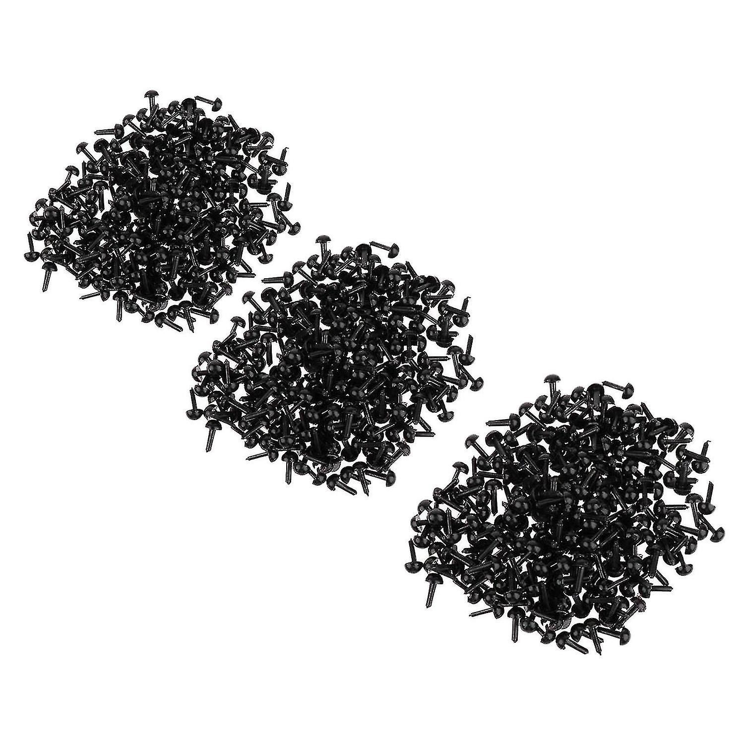 600pcs Black Plastic Safety Eyes For Doll Animal Toys