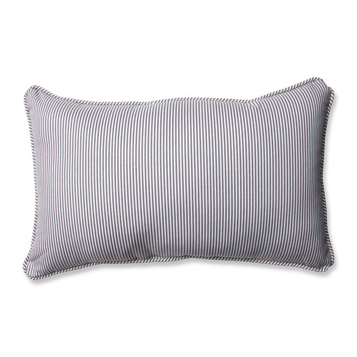 Pillow Perfect Oxford Charcoal Rectangular Throw Pillow