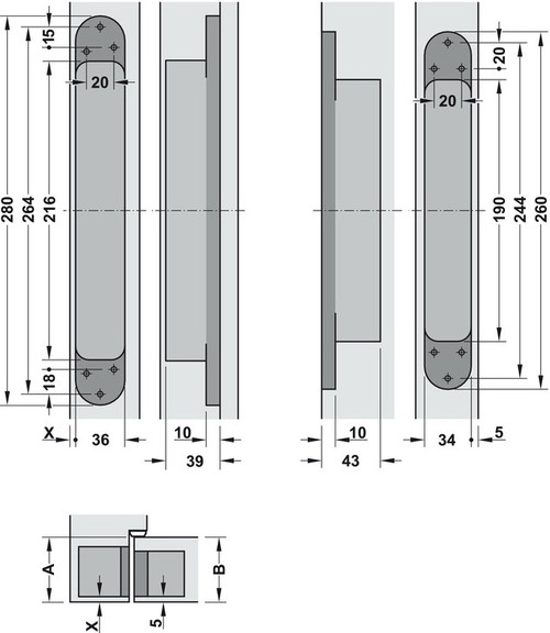 Hafele Concealed Hinge TECTUS TE 645 3D