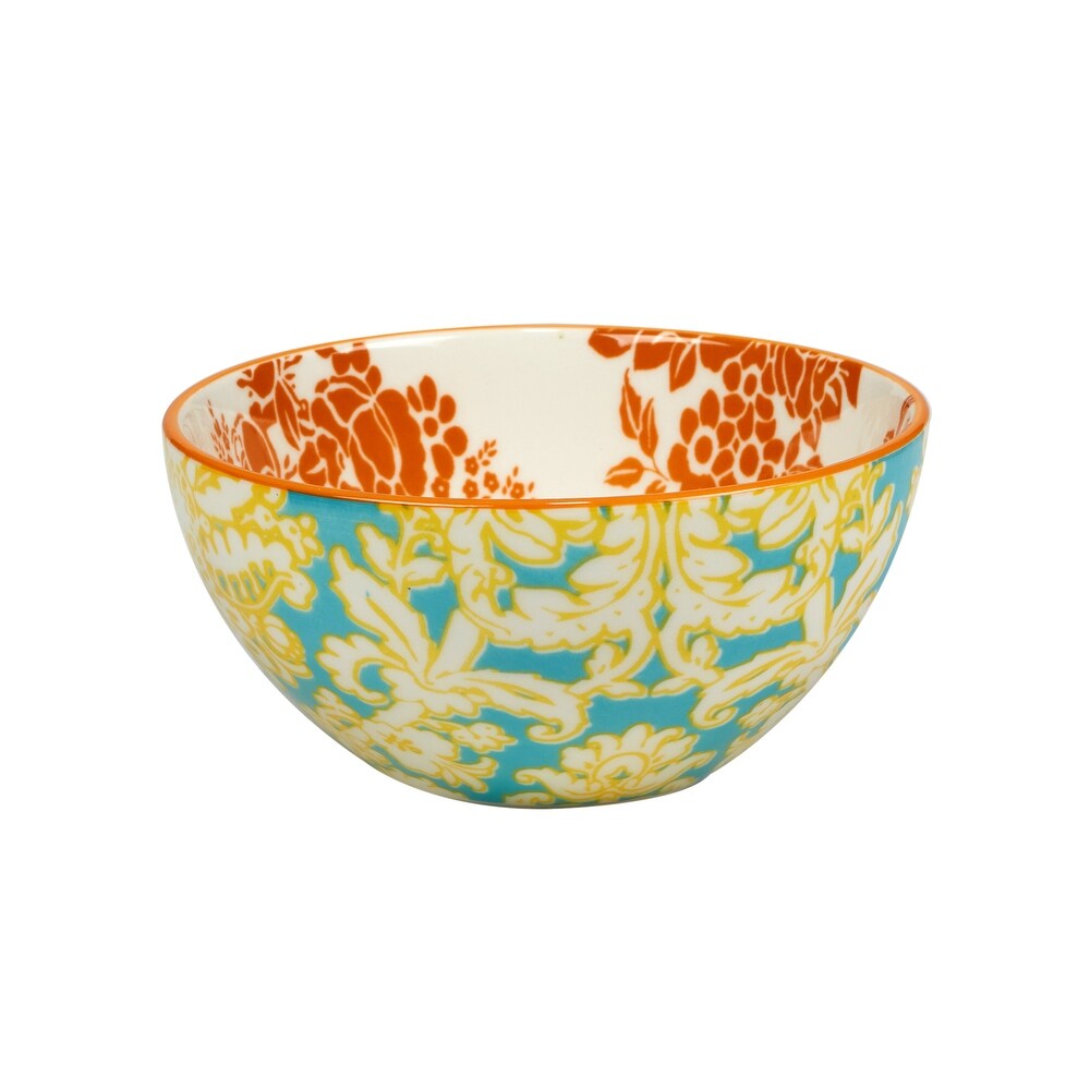 Certified International Damask Floral Assorted Designs  Purpose Bowls  Set of 6