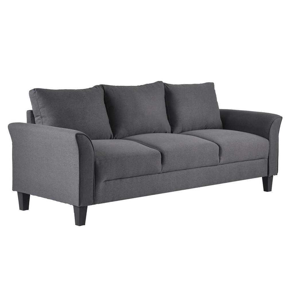 Classic Design Polyester Blend 3 Piece Sofa Set  Solid Wood Frame Living Room Set  Includes Loveseat  Armchair   3 Seat Sofa