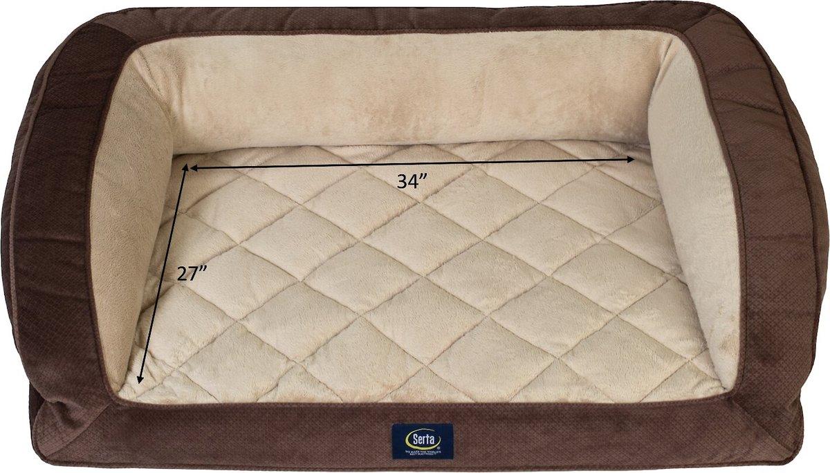 Serta Quilted Couch Cat and Dog Bed， X-Large