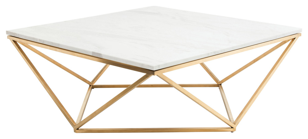 Jasmine White Stone Coffee Table  HGTB265   Contemporary   Coffee Tables   by Kolibri Decor  Houzz