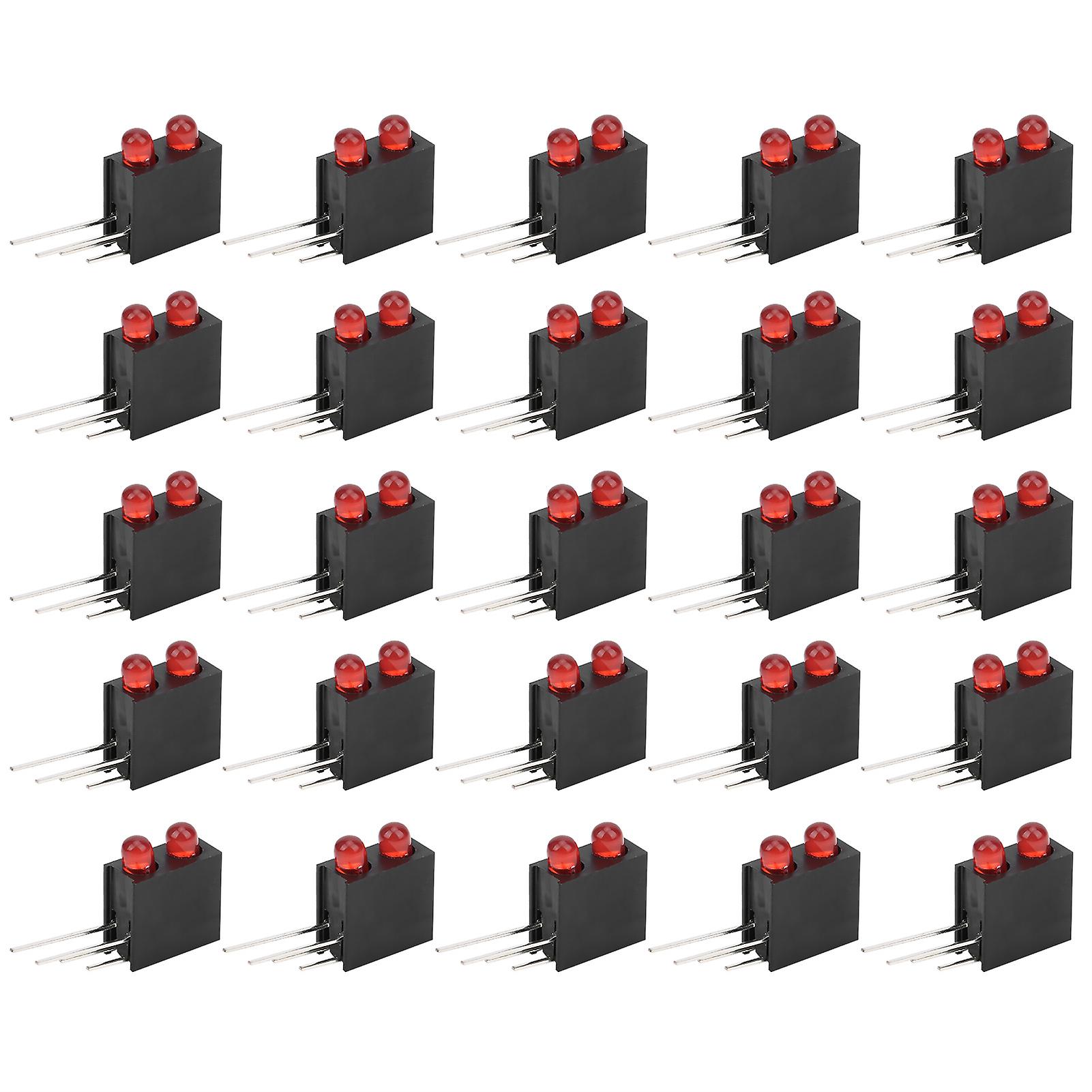 100pcs 3mm Light Holder Dual Hole Led Diode Lamp With Base Industrial Indicator Accessoriesred Light