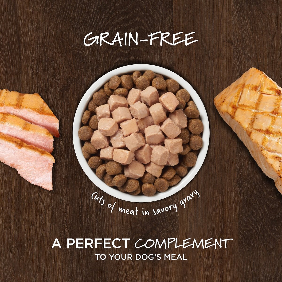 Instinct Healthy Cravings Grain-Free Cuts and Gravy Real Salmon Recipe Wet Dog Food Topper