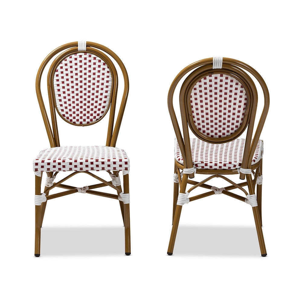 Indoor and Outdoor Stackable Dining Chair 2 Piece Set by Baxton Studio