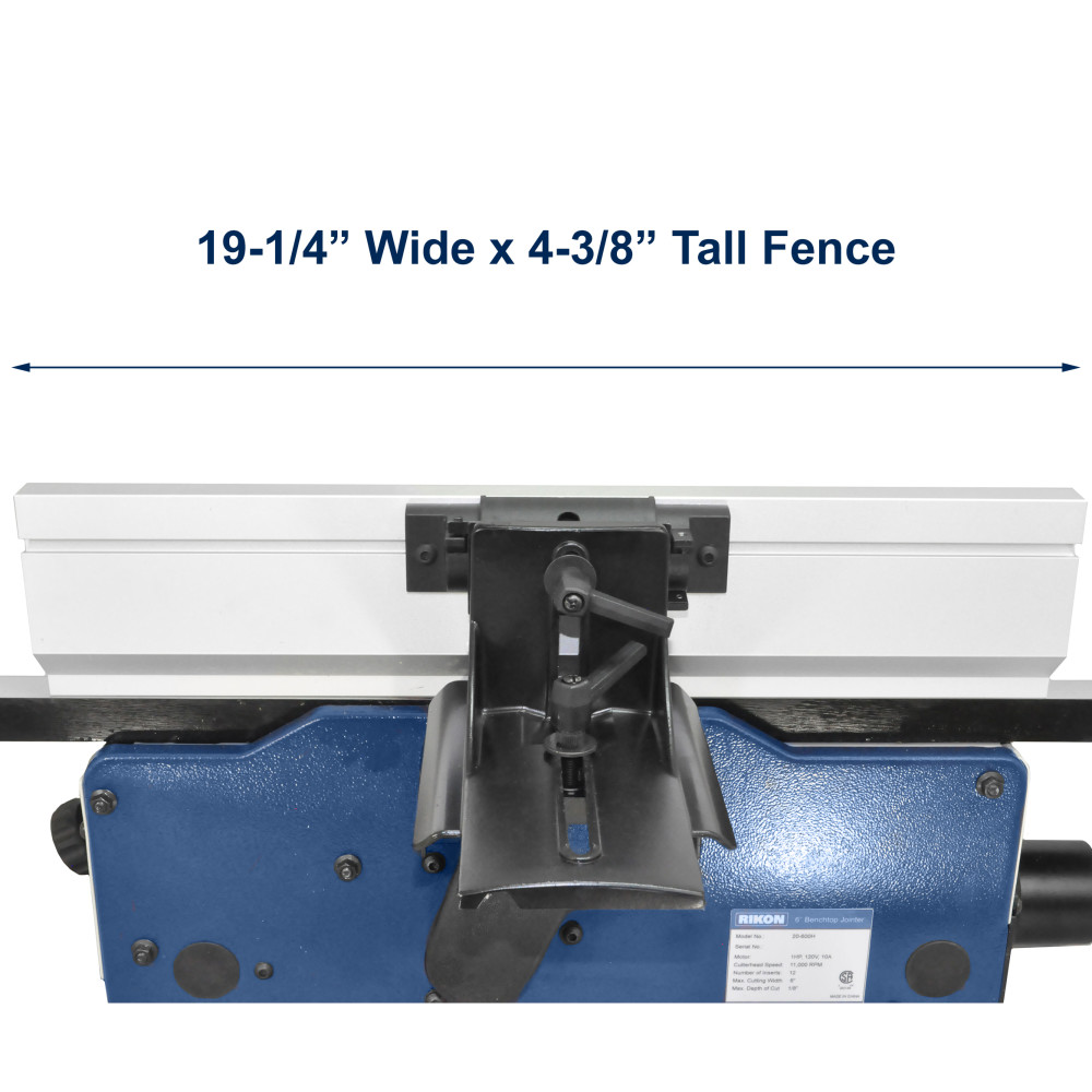 8 In. Benchtop Jointer w/Helical Cutter Head ;