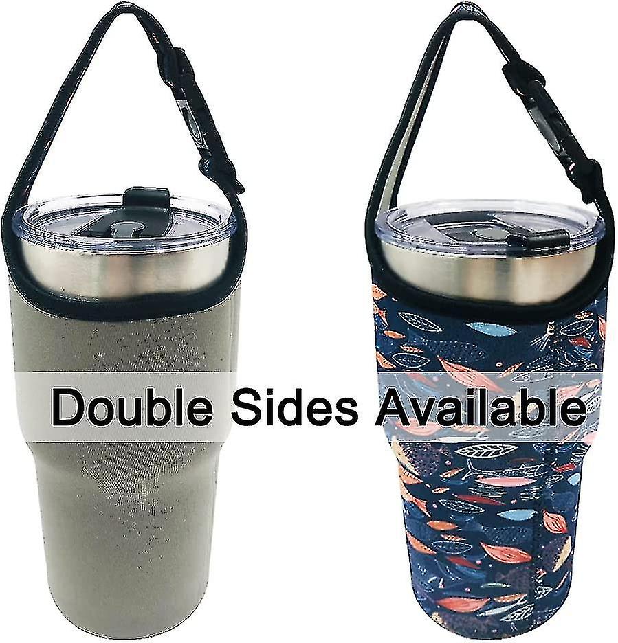 4 Pcs Tumbler Carrier Holder Pouch With Carrying Handle For All 30oz Insulated Coffee Mugs