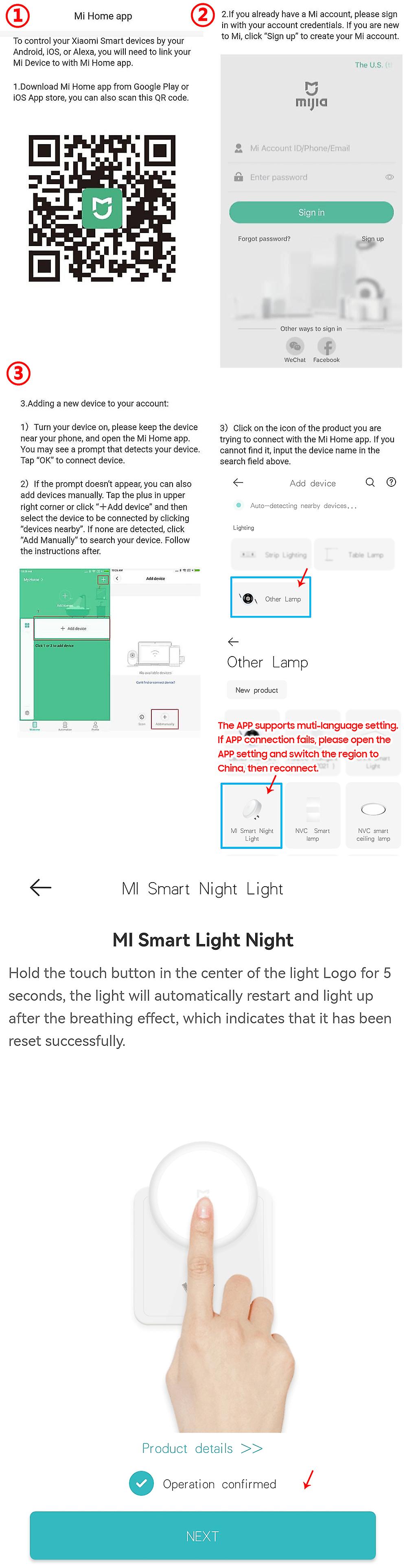 Xiaomi Mi Smart Night Light Plug-in Light Sensor Auto Lighting Soft Warm Light Anti-blue Light Energy-saving Night Lamp 220v No.276028