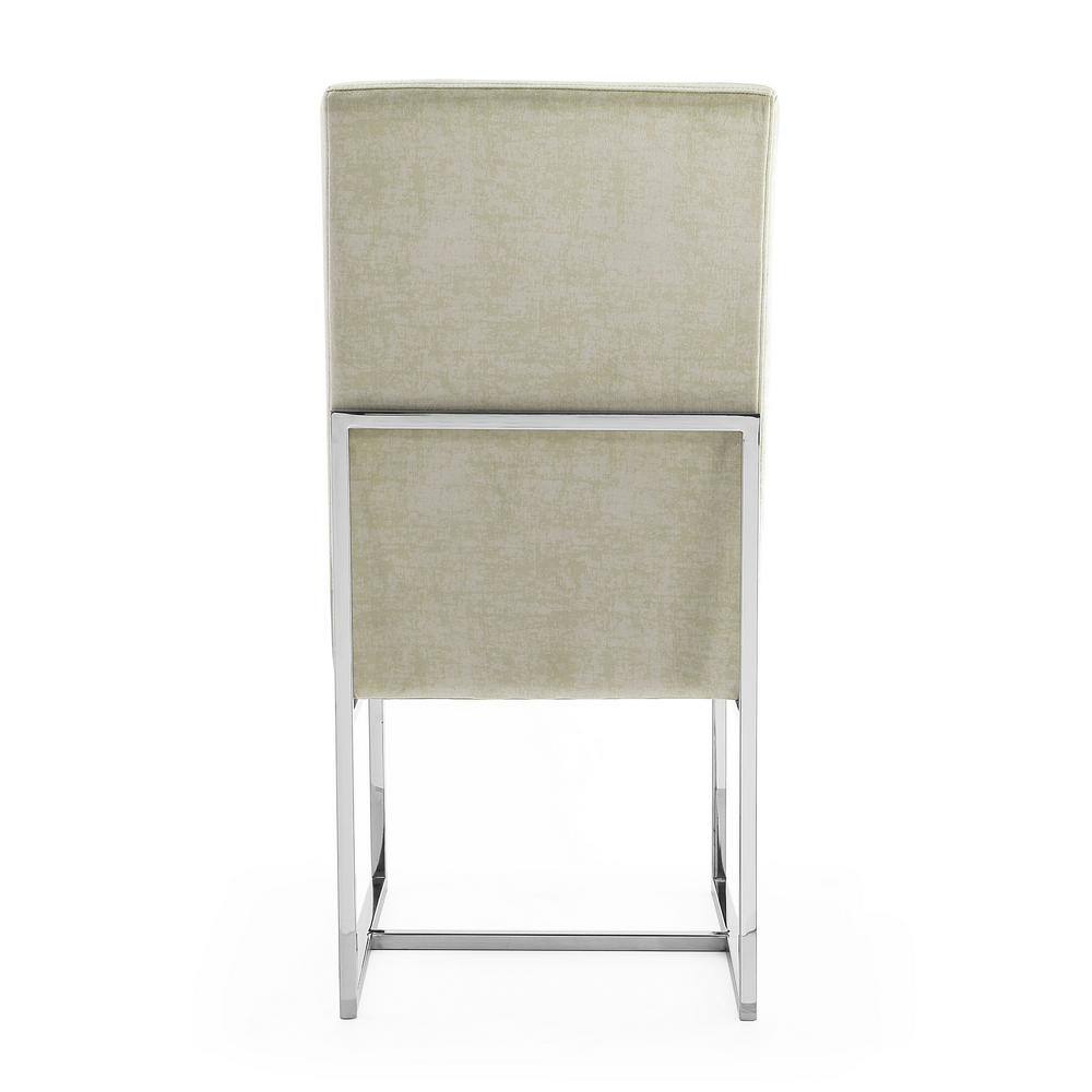 Manhattan Comfort Element Champagne Velvet Dining Chair (Set of 2) 2-DC030-OM