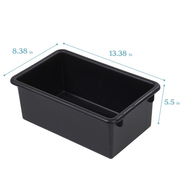 Ecr4kids Cubby Storage Bin With Non snap Lid Plastic Conatiner 10 pack