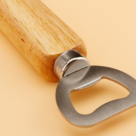 Muka 5 1/2 L 3 PCS Wooden Handle Bottle Opener  S...