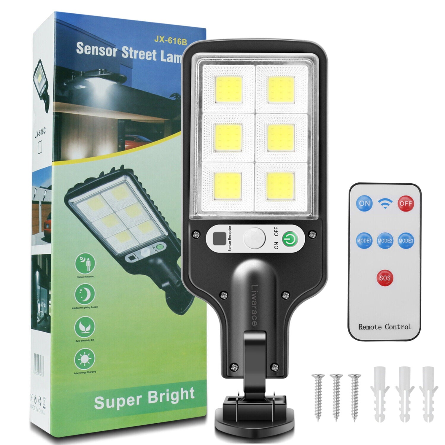 LED Flood Light Outdoor， 8000 lumens LED Work Light with Motion Sensor， IP65 Waterproof Outdoor Floodlights， 6500K Daylight White Super Bright Security Light for Garden Patio