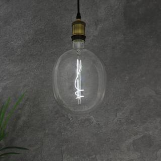 Feit Electric 75-Watt Equivalent C53 Dimmable Curve Filament Oversized Clear Glass E26 Vintage Edison LED Light Bulb Daylight 5000K C537CL950CA