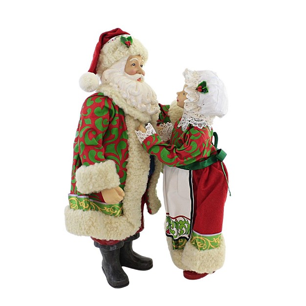 Possible Dreams Almost Ready Two Figurines 13 75 Inches Santa Mrs Claus Jim Shore 6010206 Resin Red