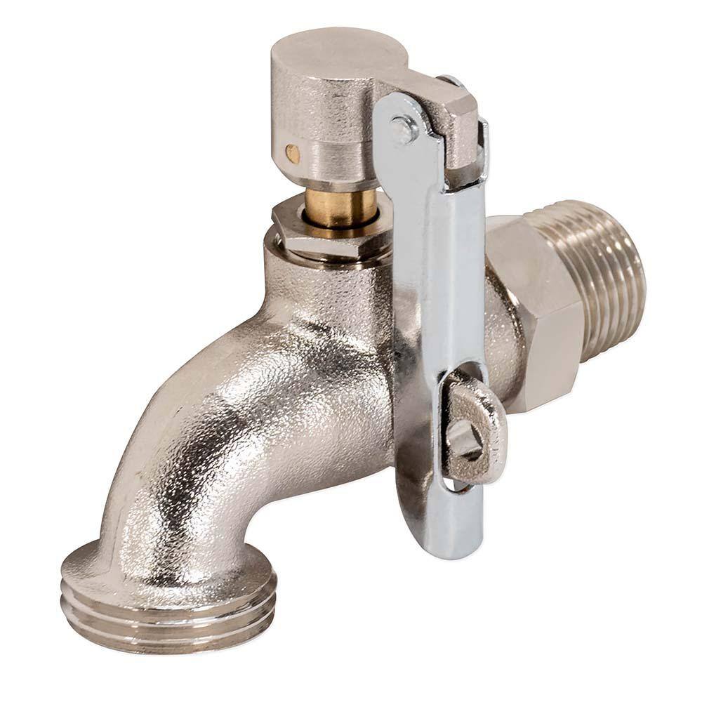 EZ-FLO 12 in. MIP Brass Hose Bibb with Locking Mechanism 20182