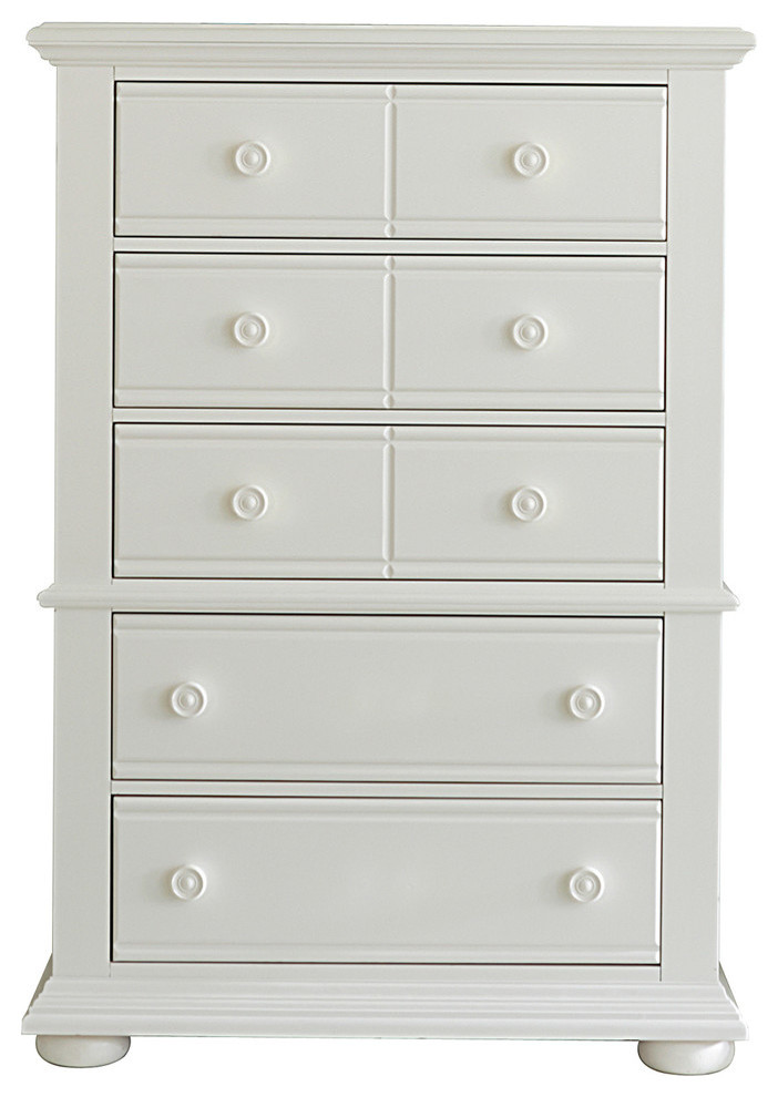 Emma Mason Signature River Banks 5 Drawer Chest in Oyster White   Traditional   Accent Chests And Cabinets   by Emma Mason  Houzz