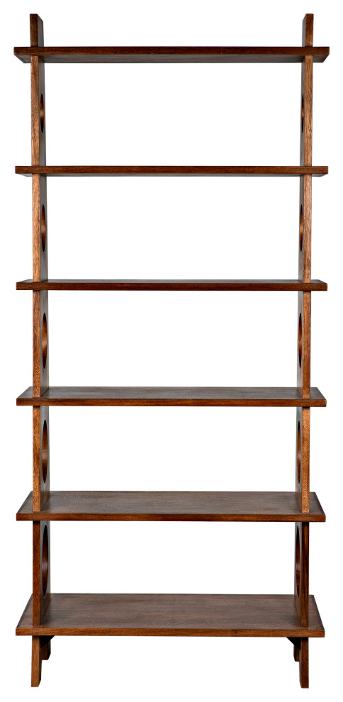 Tumult Bookcase  Dark Walnut  88 quotH (GBCS248DW YUU6013LU1)   Transitional   Bookcases   by Noir  Houzz