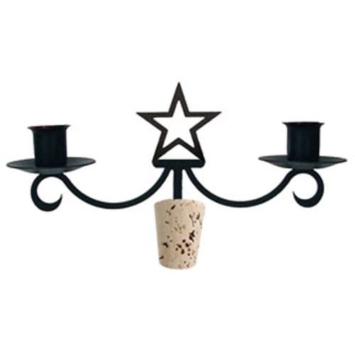 Village Wrought Iron C WB 50 Star   Wine Bottle To...