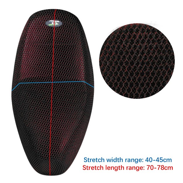 Unique Bargains 3d Breathable Mesh Net Protector Cushion Motorcycle Moped Seat Cover Size L