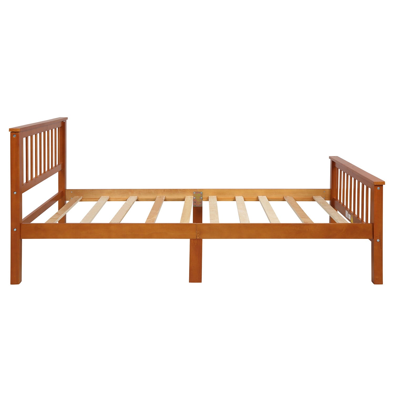 uhomepro Twin Bed Frame No Box Spring Needed, Wood Platform Bed Frame with Headboard and Footboard, Strong Wooden Slats, Twin Bed Frames for Kids, Adults, Modern Bedroom Furniture, Oak Color