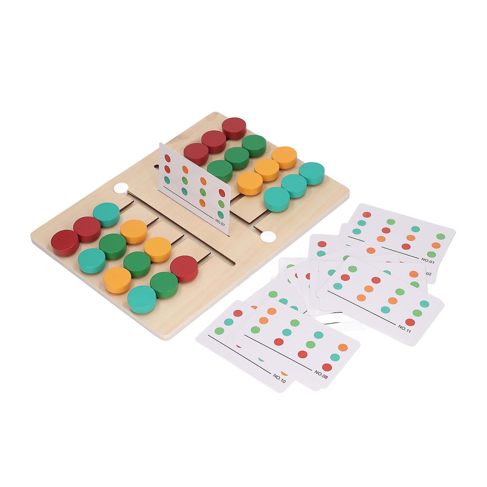 Shape Matching Brain Teaser Colorful Logic Wooden Early Educational Learning Shape Matching Teaser for Children