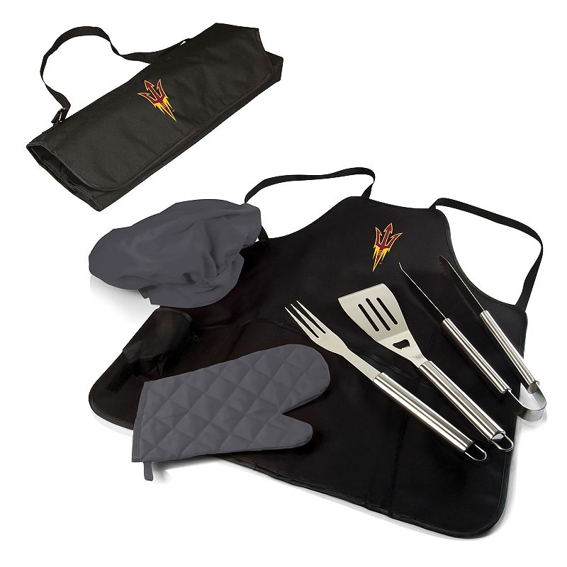 Picnic Time Arizona State Sun Devils BBQ Apron Tote Pro Grill Set